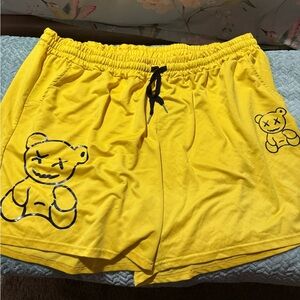 NFINITY Bright Yellow Elastic Shorts